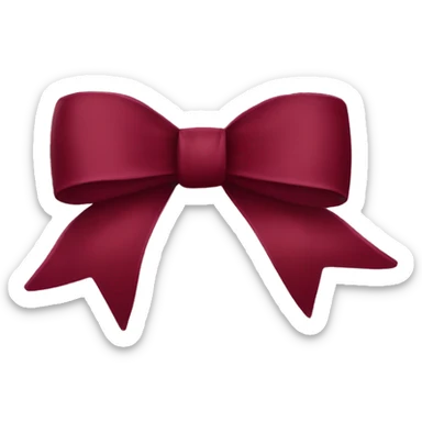 Wine red bow sticker
