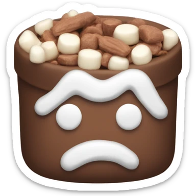 Christmas cacao with marshmallows  sticker