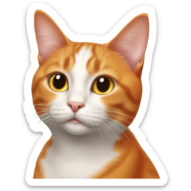 orange tuxedo cat  sticker
