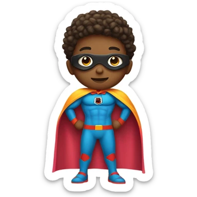 stylish boy in super hero outfit sticker