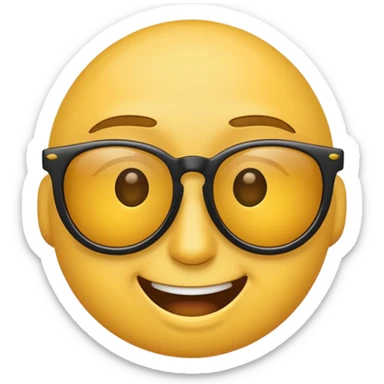 Emoji pulling down sunglasses while raising an eyebrow  sticker