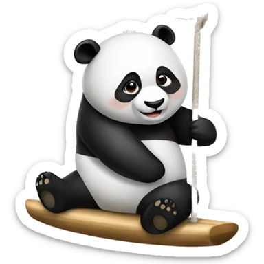 Panda en un columpio  sticker