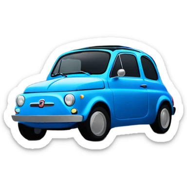 blue fiat 500 sticker