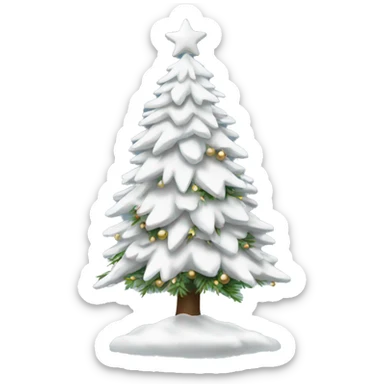 white christmas tree  sticker