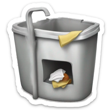 the waste stall in the bathroom sticker