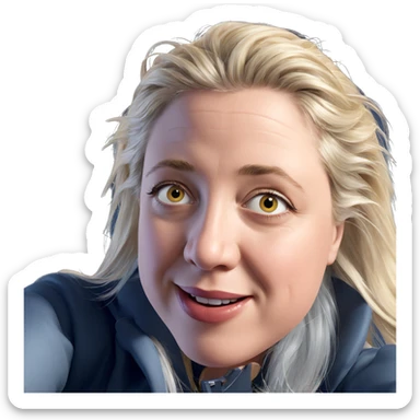 blonde girl portrait looking at viewer sticker