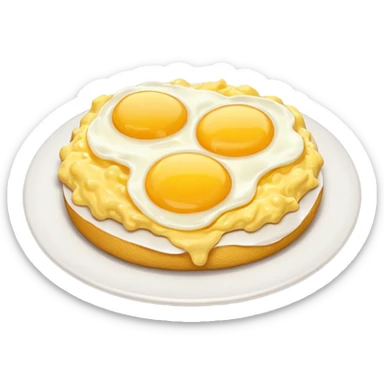 Scrambled eggs with no extra eggs on top  sticker