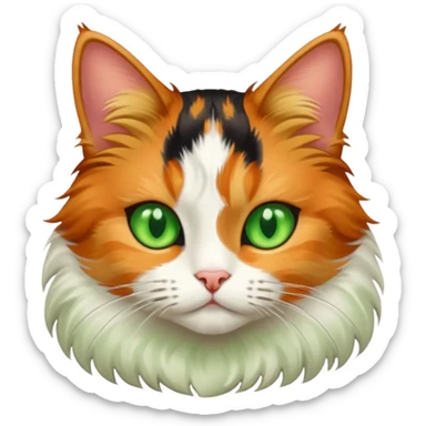 gatita tricolor de la suerte sticker