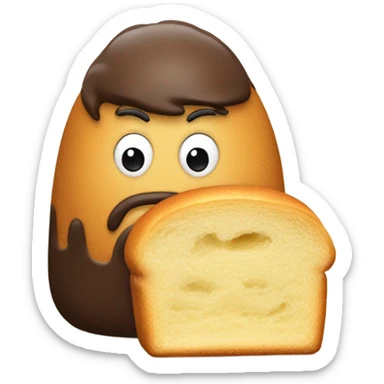 Un castor qui mange de la brioche praliné  sticker