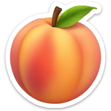 Peach  sticker