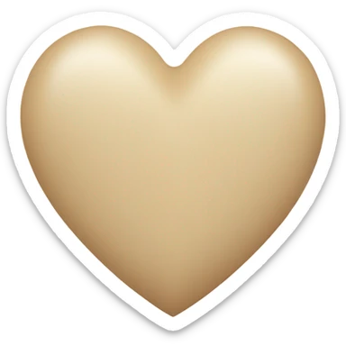 Beige heart sticker