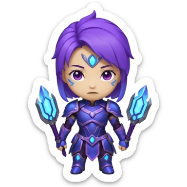 i want to create an emoji of kaisa from league of legends with the chibi style sticker