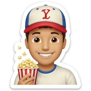 
a man enjoying a movie sticker