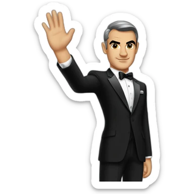 Sean connery young as james bond waving sticker