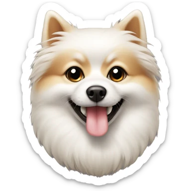 Spitz with bone sticker
