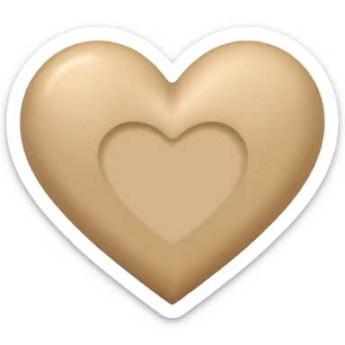Beige heart emoji sticker