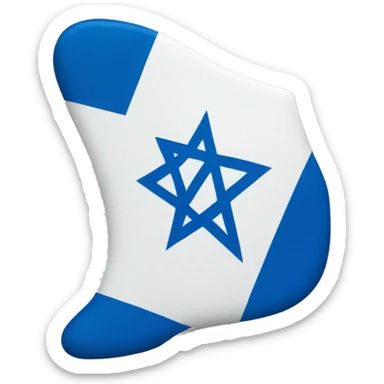 Israel flag with foot sticker