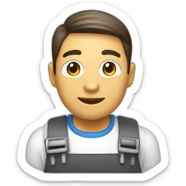 persona vendiendo un servicio sticker