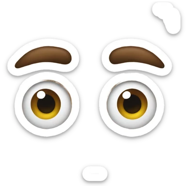 Raised eye brow with confusion  sticker