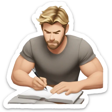 Chris Hemsworth writing Tristan ❤️ sticker