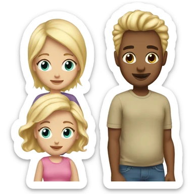 blonde-dad, blonde-haired-pregnant-mother, blond-haired-sister sticker