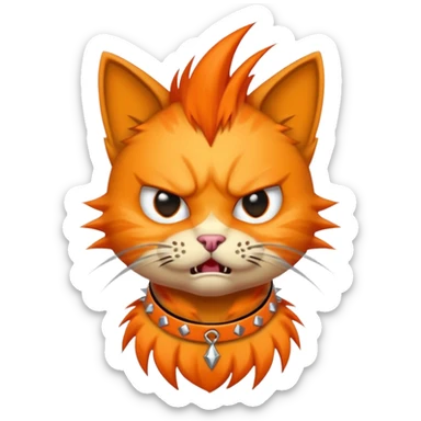create an emoji of a punk rock cat sticker