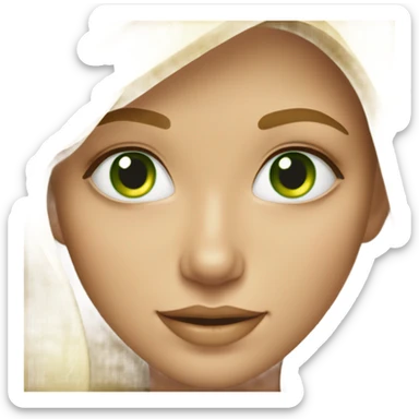 gorgeous blonde girl green eyes gold jewlery sticker