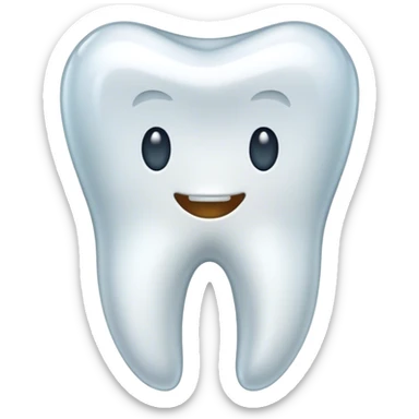 An upper incisor tooth sticker