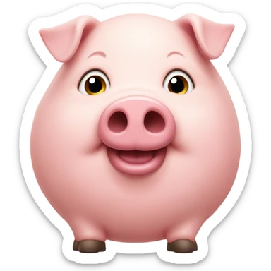Fat pig from The Oats Memes sticker