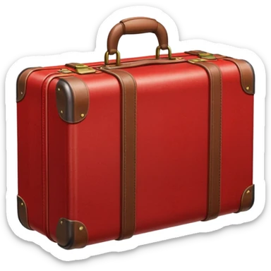 red suitcase sticker
