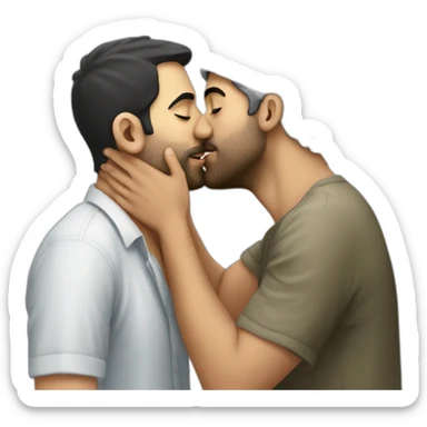 Israeli man kiss Palestinian man sticker