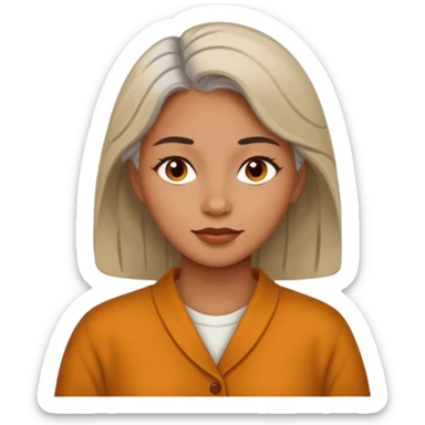 Falla adulta, no capelli bianchi e no vecchia con il pigiama sticker