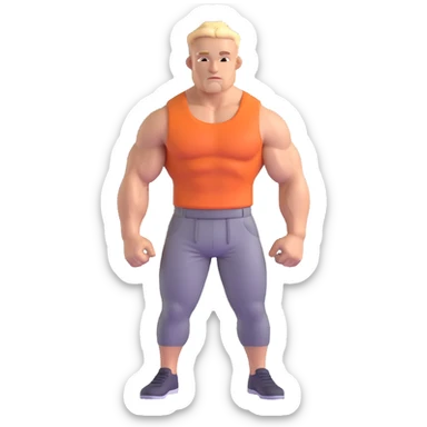 Hun from Teenage Mutant Ninja Turtles, muscular gang leader sticker