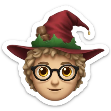Harry Potter avec un chapeau de Père Noël sticker