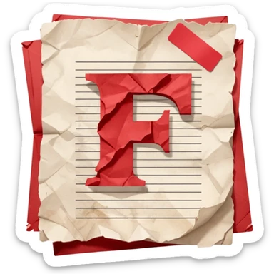 A report card showing that the student is failing the class with a large red letter F on it sticker