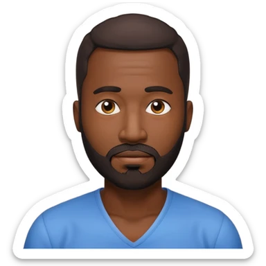 BLACK MAN WITH LOW CUT BEARD SAYING WHO CARES?! sticker