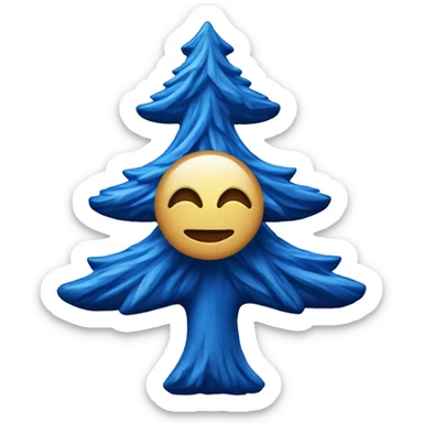 Blue christastree sticker