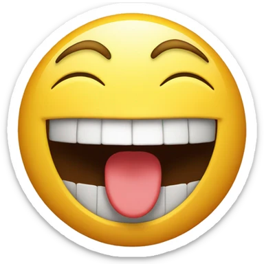 happy face with mouth open emoticon sticker