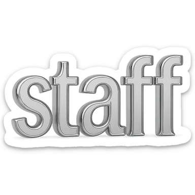 simple text saying "staff" sticker