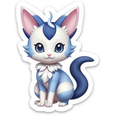 Cute Glamorous Adorable Kawaii Royal Elegant Tall Pretty Beautiful Skitty-Meowstic-Gorebyss-Pokémon (full body) sticker