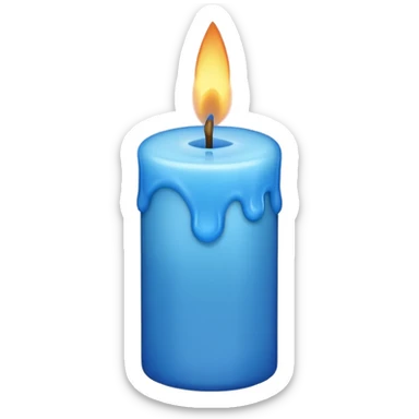 Blue candle sticker