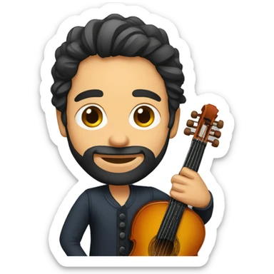 flamenco strings player sticker