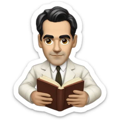 Realist federico garcia lorca with a book sticker