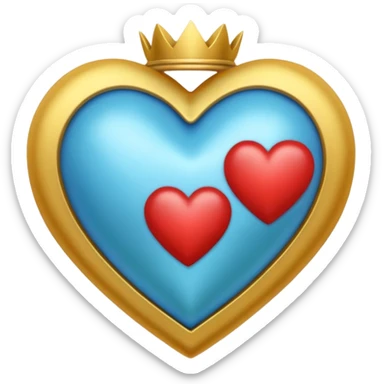 corazon celeste con destellos sticker