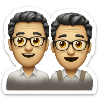 three crazy crazy men, dressed differently and from different countries sticker