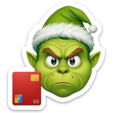 Credit Card Grinch sticker