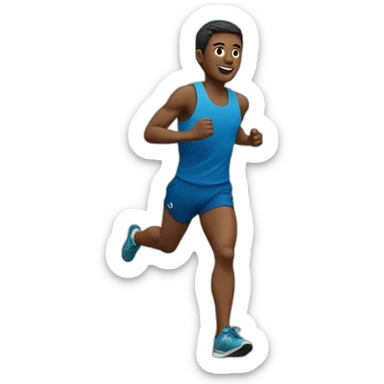 Marathon runner sticker