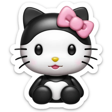 Hello kitty black sticker