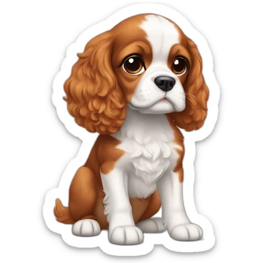 cavalier puppy doesn’t care sticker