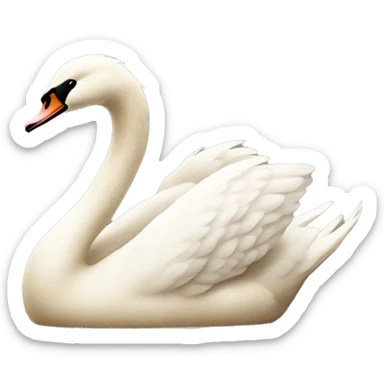 Beige swan  sticker